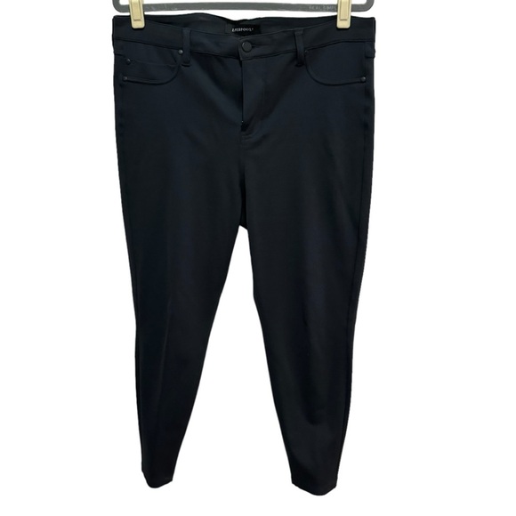 Liverpool Pants - Liverpool - Ponte Stretch button / zip skinny Pants - Size 14P (32) Dark Blue